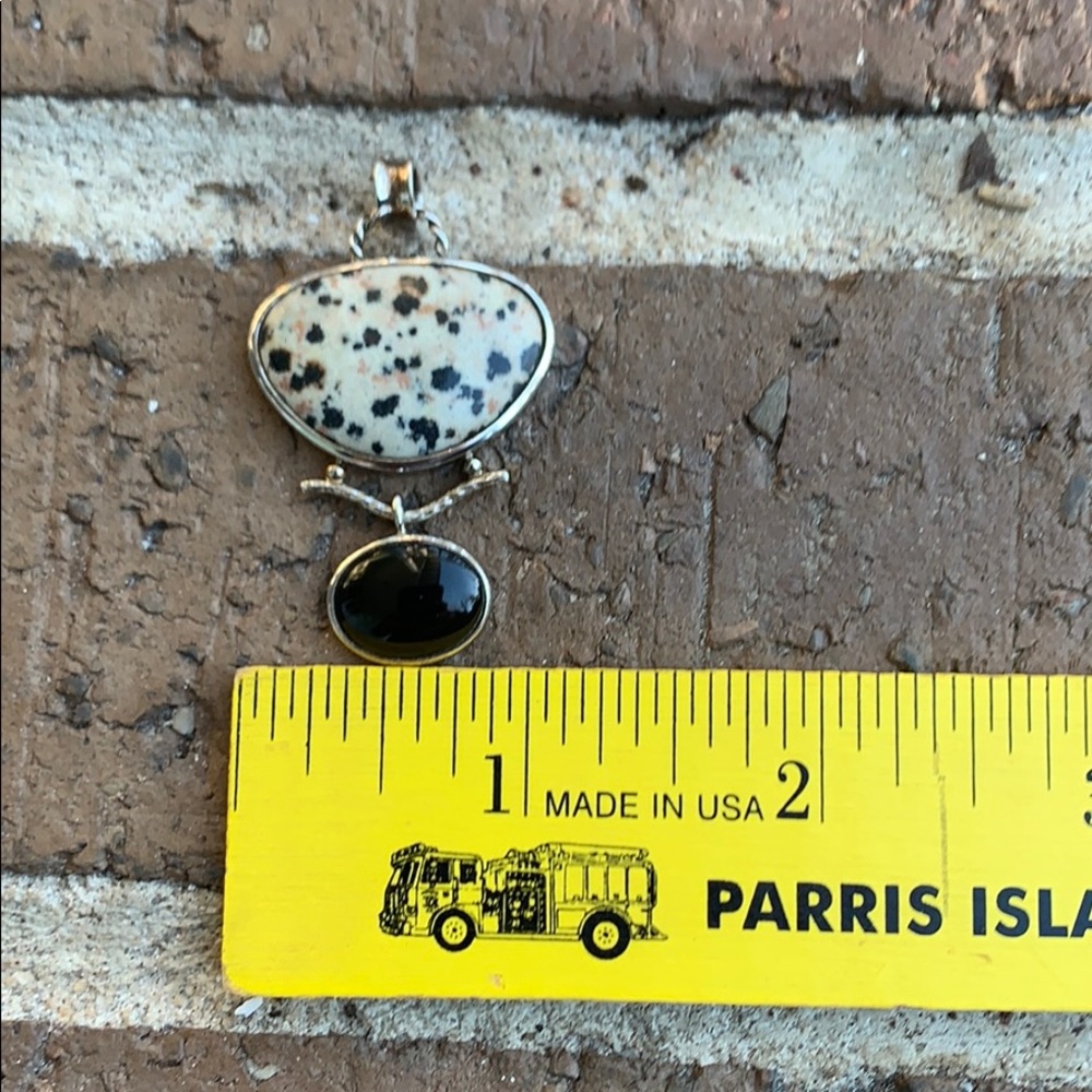 Whitney Kelly Sterling Dalmatian Jasper Pendant - Picture 14 of 16